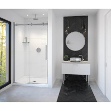 Maax 138460-900-084-000 - Vela 44.5-47 x 78.75 in. 8mm Sliding Shower Door for Alcove Installation with Clear glass in Chrom