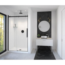 Maax 138460-900-360-000 - Vela 44.5-47 x 78.75 in. 8mm Sliding Shower Door for Alcove Installation with Clear glass in Matte