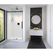 Maax 138460-900-380-000 - Vela 44.5-47 x 78.75 in. 8mm Sliding Shower Door for Alcove Installation with Clear glass in Matte