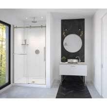 Maax 138465-900-305-000 - Vela 44.5-47 x 78.75 in. 8mm Sliding Shower Door with Towel Bar for Alcove Installation with Clear