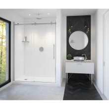 Maax 138470-900-084-000 - Vela 56.5-59 x 78.75 in. 8mm Sliding Shower Door for Alcove Installation with Clear glass in Chrom