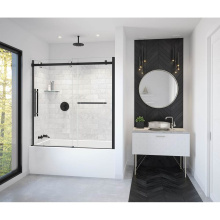 Maax 138485-900-370-000 - Vela 56.5-59 x 59 in. 8 mm Sliding Tub Door with Towel Bar for Alcove Installation with Clear glas
