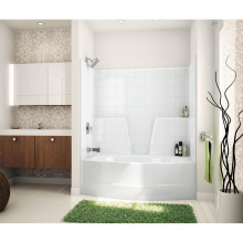 Maax 140579-L-003-002 - TSOT6042 AcrylX Alcove Left-Hand Drain One-Piece Tub Shower in White