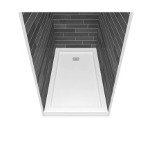 Maax 420005-504-001-100 - B3Square 6032 Acrylic Alcove Deep Shower Base in White with Back End Drain
