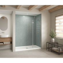 Maax 420042-501-001-000 - B3Square 7236 Acrylic Alcove Shower Base in White with Center Drain