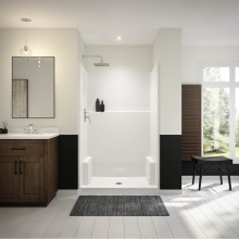 Maax 107160-000-002-000 - Icon SH4836 AcrylX Alcove Center Drain One-Piece Shower in White