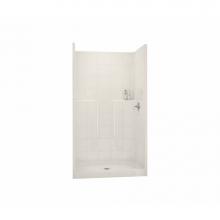 Maax 105932-000-007 - SST42 42 in. x 34 in. x 75 in. 1-piece Shower with No Seat, Center Drain in Biscuit
