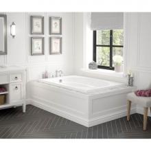 Maax 100027-000-001 - Temple 59.75 in. x 40.75 in. Alcove Bathtub with End Drain in White