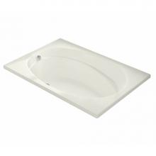 Maax 100027-000-007 - Temple 59.75 in. x 40.75 in. Alcove Bathtub with End Drain in Biscuit