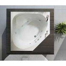 Maax 100054-000-001 - Tandem II 60 in. x 60 in. Corner Bathtub with Center Drain in White