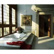 Maax 100085-055-001 - Crescendo 72 in. x 47.75 in. Drop-in Bathtub with Aerofeel System End Drain in White