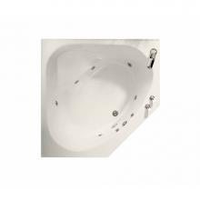 Maax 100875-RL-103-007 - Tandem 5454 Acrylic Corner Center Drain Aeroeffect Bathtub in Biscuit