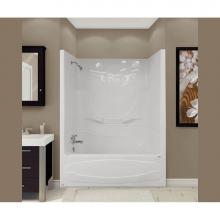 Maax 101098-L-000-001 - Figaro II 59.25 in. x 33 in. x 74.5 in. 1-piece Tub Shower with Left Drain in White