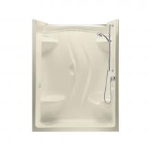 Maax 101142-2R-000-004 - Stamina 60-II 59.5 in. x 35.75 in. x 76.375 in. 1-piece Shower with Two Seats, Right Drain in Bone