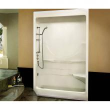 Maax 101150-NR-000-001 - Allegro I 59.25 in. x 31.5 in. x 84.625 in. 1-piece Shower with No Seat, Right Drain in White