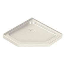 Maax 101425-000-007 - NA 42.125 in. x 42.125 in. x 4.125 in. Neo-Angle Corner Shower Base with Center Drain in Biscuit