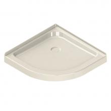 Maax 101428-000-007 - NR 40.125 in. x 40.125 in. x 4.125 in. Neo-Round Corner Shower Base with Center Drain in Biscuit