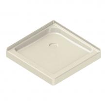 Maax 101431-000-004 - SQ 32.125 in. x 32.125 in. x 4.125 in. Square Corner Shower Base with Center Drain in Bone