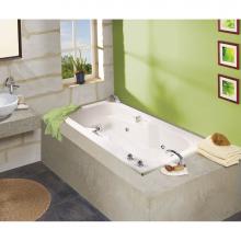 Maax 102226-097-001 - Lopez 6036 Acrylic Alcove End Drain Combined Whirlpool & Aeroeffect Bathtub in White