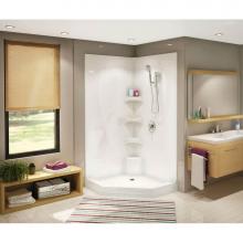 Maax 102500-000-001 - Equinox II 39.5 in. x 39.5 in. x 77.75 in. 1-piece Shower with No Seat, Center Drain in White