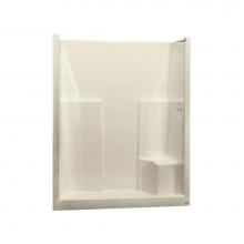 Maax 102676-L-000-004 - SS3660 R/L 60 in. x 36 in. x 77.375 in. 1-piece Shower with Left Seat, Center Drain in Bone