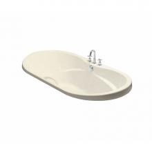 Maax 102759-094-004 - Living 72 in. x 36 in. Drop-in Bathtub with Combined Hydromax/Aerofeel System Center Drain in Bone