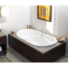 Maax 102863-094-001 - Living 6042 Acrylic Drop-in Center Drain Combined Hydromax & Aerofeel Bathtub in White