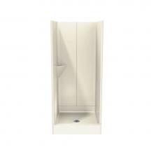 Maax 103006-000-004 - 32SKD 31.875 in. x 34.25 in. x 73.625 in. 3-piece Shower with No Seat, Center Drain in Bone