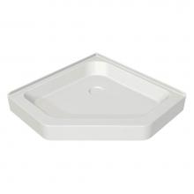 Maax 105045-000-001 - NA 42.125 in. x 42.125 in. x 6.125 in. Neo-Angle Corner Shower Base with Center Drain in White