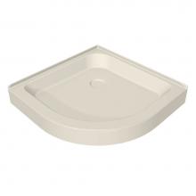 Maax 105046-000-007 - R 32.125 in. x 32.125 in. x 6.125 in. Neo-Round Corner Shower Base with Center Drain in Biscuit