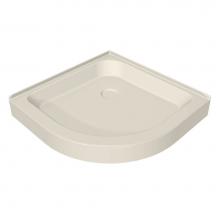 Maax 105048-000-007 - NR 40.125 in. x 40.125 in. x 6.125 in. Neo-Round Corner Shower Base with Center Drain in Biscuit