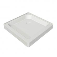 Maax 105053-000-001 - SQ 32.125 in. x 32.125 in. x 6.125 in. Square Corner Shower Base with Center Drain in White