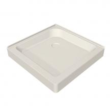 Maax 105054-000-007 - SQ 36.125 in. x 36.125 in. x 6.125 in. Square Corner Shower Base with Center Drain in Biscuit