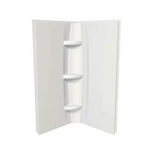 Maax 105063-000-004 - 32 in. x 1.5 in. x 72 in. Direct to Stud Two Wall Set in Bone