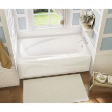 Maax 105231-R-091-001 - Santorini 60 in. x 32 in. Alcove Bathtub with 10 microjets System Right Drain in White