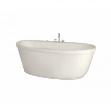 Maax 105359-055-007 - Jazz F 66 in. x 36 in. Freestanding Bathtub with Aerofeel System Center Drain in Biscuit