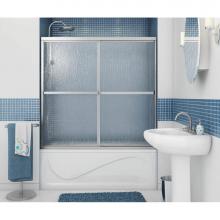 Maax 105410-970-084-000 - Polar 54-59 1/2 x 57 3/8 in. Sliding Tub Door for Alcove Installation with Raindrop glass in Chrom