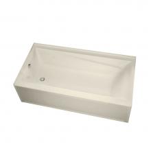 Maax 105456-R-091-004 - New Town IFS 59.75 in. x 32 in. Alcove Bathtub with 10 microjets System Right Drain in Bone