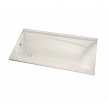 Maax 105467-R-000-007 - New Town IF 59.75 in. x 32 in. Alcove Bathtub with Right Drain in Biscuit