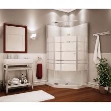 Maax 105618-000-129 - Begonia Soho 36 in. x 36 in. x 72 in. Neo-Angle Shower Kit with Center Drain in White with Soho (9