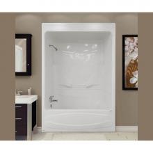 Maax 105620-R-000-001 - Figaro I AFR 59.25 in. x 31.5 in. x 86.375 in. 1-piece Tub Shower with Right Drain in White