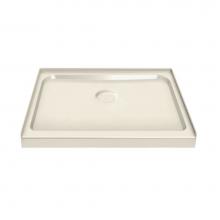 Maax 105663-000-004 - SQ 31.75 in. x 32.125 in. x 4.125 in. Square Alcove Shower Base with Center Drain in Bone