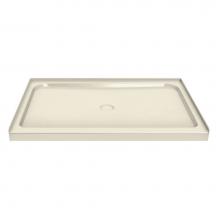 Maax 105664-000-004 - MAAX 59.75 in. x 36.125 in. x 4.125 in. Rectangular Alcove Shower Base with Center Drain in Bone