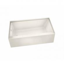 Maax 105816-R-000-007 - Rubix 6030 AFR Acrylic Alcove Right-Hand Drain Bathtub in Biscuit