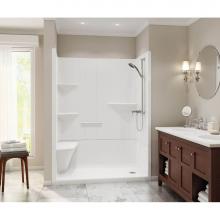 Maax 105921-S2-000-001 - Camelia 60 in. x 34.5 in. x 79 in. 2-piece Shower with Two Seats, Center Drain in White