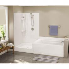 Maax 105933-R-000-001 - Exhibit TSC 102 in. x 42 in. x 27 in. 1-piece Tub Shower with Shower on right, bathtub on left Dra