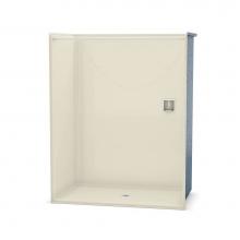 Maax 106040-000-004 - OPS-6036 - Base Model 60 in. x 36 in. x 76.625 in. 1-piece Shower with No Seat, Center Drain in Bo