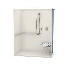 Maax 106044-R-000-007 - OPS-6036 - ADA/ANSI Compliant (with Seat) 60 in. x 36 in. x 76.625 in. 1-piece Shower with Right-h