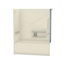 Maax 106059-R-000-004 - OPTS-6032 - with ANSI Grab Bars 57 in. x 31.5 in. x 69.75 in. 1-piece Tub Shower with Right Drain