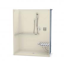 Maax 106075-L-000-004 - OPS-6030-RS - ADA/ANSI compliant (with Seat) 60 in. x 30.25 in. x 76.625 in. 1-piece Shower with L